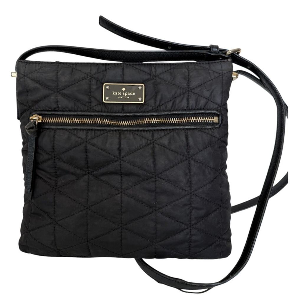 Kate Spade New York Dessi Wilson Road Quilted Black Nylon Crossbody Bag